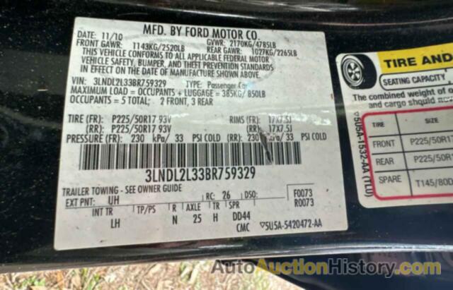 LINCOLN MKZ HYBRID, 3LNDL2L33BR759329