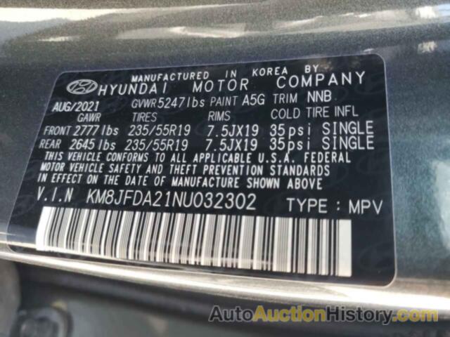 HYUNDAI TUCSON LIMITED, KM8JFDA21NU032302