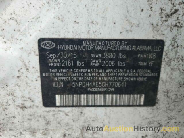 HYUNDAI ELANTRA SE, 5NPDH4AE5GH770641