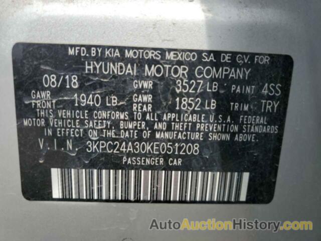 HYUNDAI ACCENT SE, 3KPC24A30KE051208