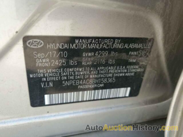 HYUNDAI SONATA GLS, 5NPEB4AC8BH158365