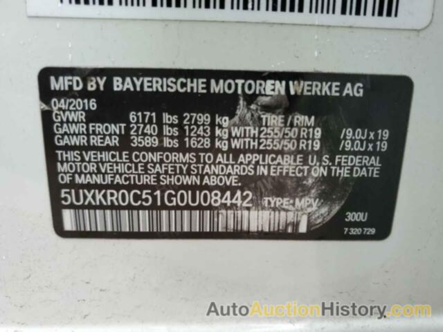 BMW X5 XDRIVE35I, 5UXKR0C51G0U08442