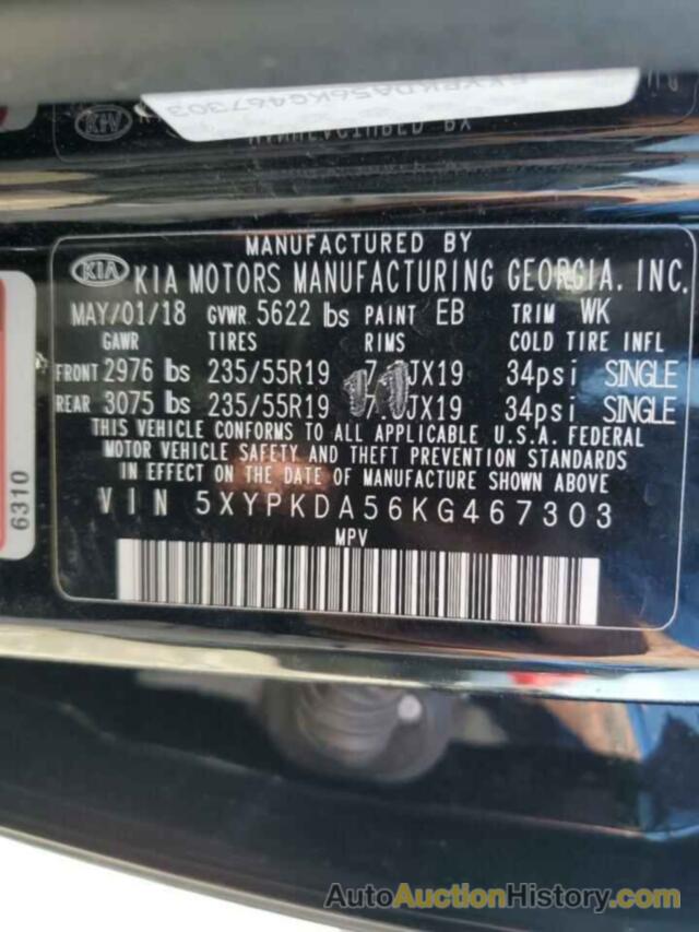 KIA SORENTO SX, 5XYPKDA56KG467303