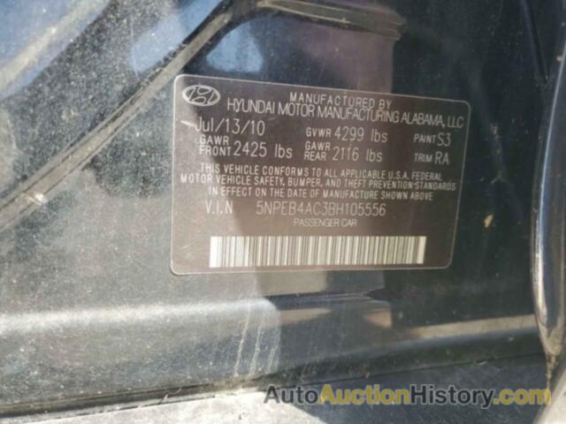 HYUNDAI SONATA GLS, 5NPEB4AC3BH105556