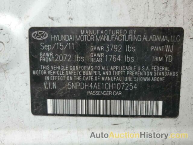 HYUNDAI ELANTRA GLS, 5NPDH4AE1CH107254