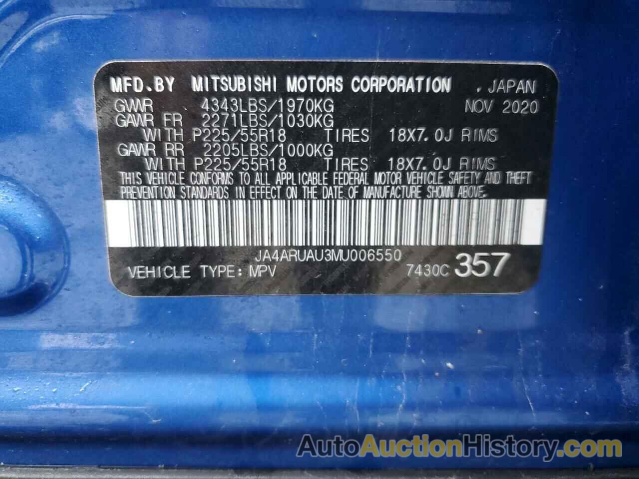 MITSUBISHI OUTLANDER ES, JA4ARUAU3MU006550