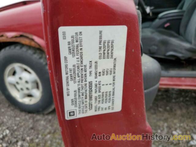 CHEVROLET S10 S10, 1GCDT19W0Y8243505