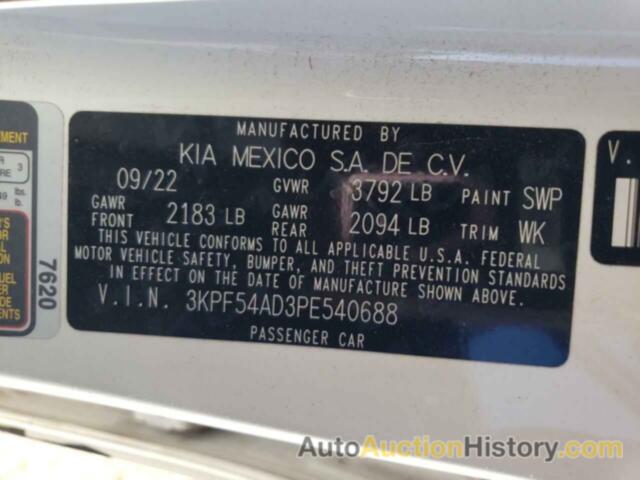 KIA FORTE GT LINE, 3KPF54AD3PE540688