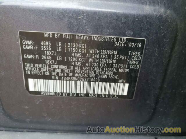 SUBARU OUTBACK 2.5I LIMITED, 4S4BSBNC2G3310009