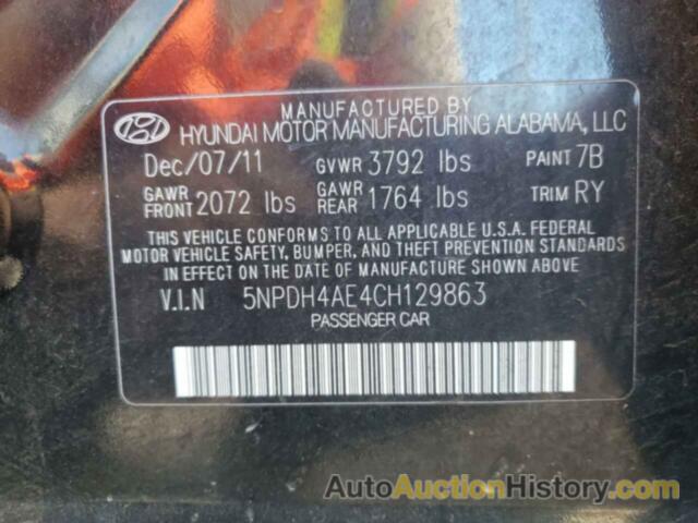 HYUNDAI ELANTRA GLS, 5NPDH4AE4CH129863