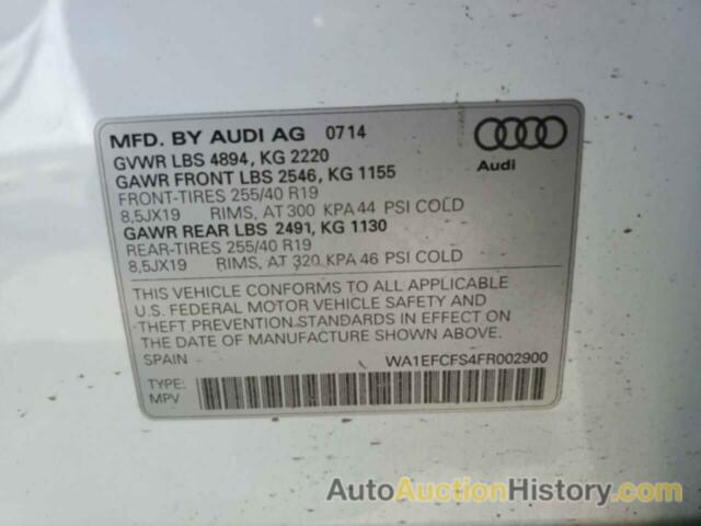 AUDI Q3 PREMIUM PLUS, WA1EFCFS4FR002900