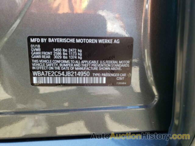 BMW 7 SERIES I, WBA7E2C54JB214950