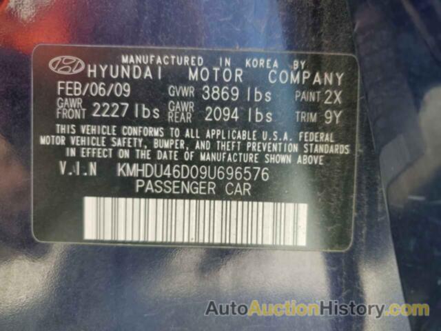 HYUNDAI ELANTRA GLS, KMHDU46D09U696576