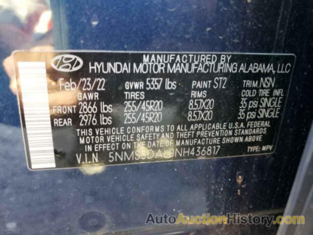 HYUNDAI SANTA FE CALLIGRAPHY, 5NMS5DAL0NH436817