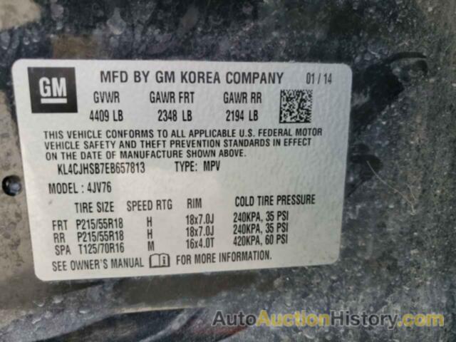 BUICK ENCORE PREMIUM, KL4CJHSB7EB657813