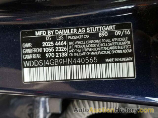 MERCEDES-BENZ CLA-CLASS 250 4MATIC, WDDSJ4GB9HN440565