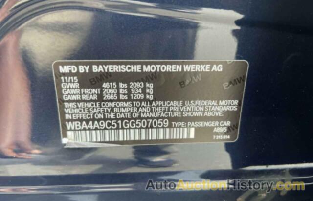 BMW 4 SERIES I GRAN COUPE SULEV, WBA4A9C51GG507059