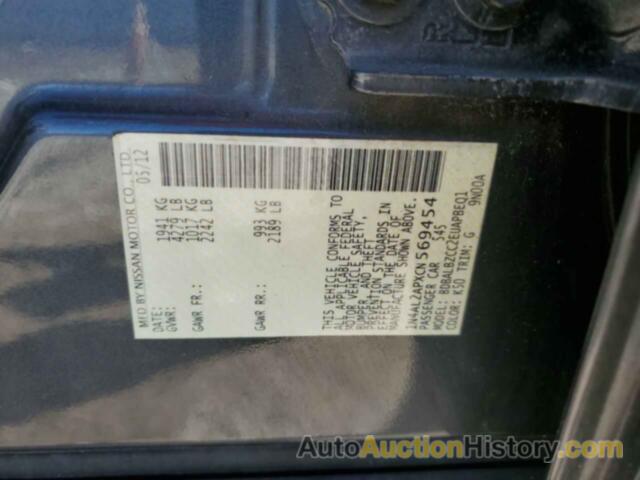 NISSAN ALTIMA BASE, 1N4AL2APXCN569454