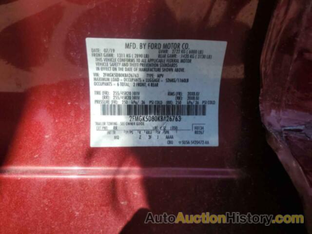 FORD FLEX LIMITED, 2FMGK5D80KBA26763