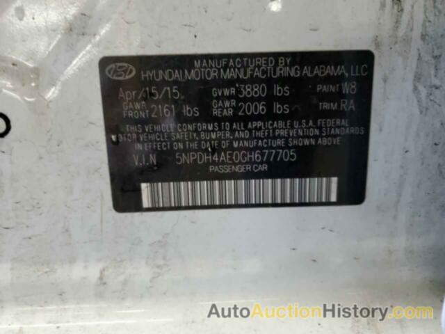 HYUNDAI ELANTRA SE, 5NPDH4AE0GH677705