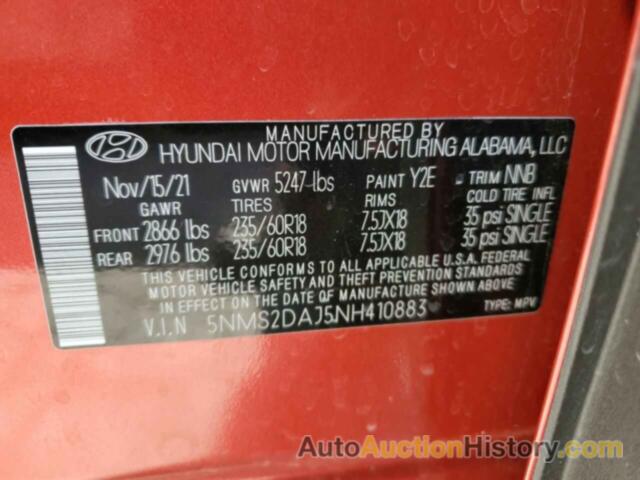 HYUNDAI SANTA FE SEL, 5NMS2DAJ5NH410883