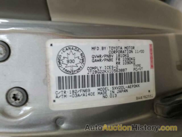 TOYOTA CAMRY CE, JT2BG22KX10563887