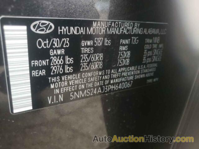 HYUNDAI SANTA FE SEL, 5NMS24AJ3PH640067