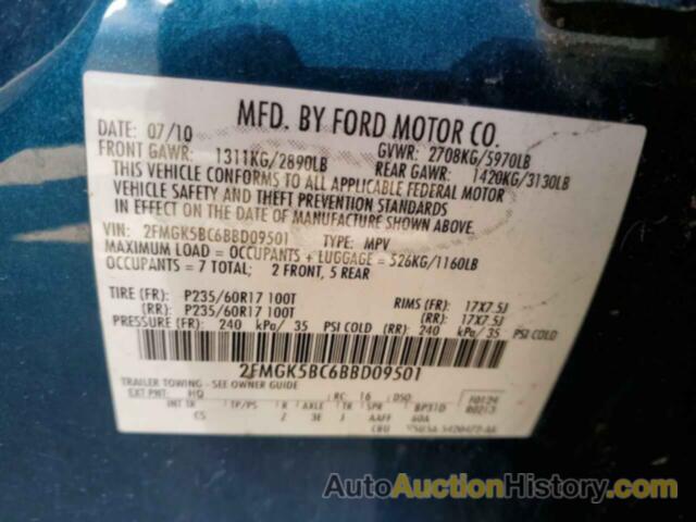 FORD FLEX SE, 2FMGK5BC6BBD09501