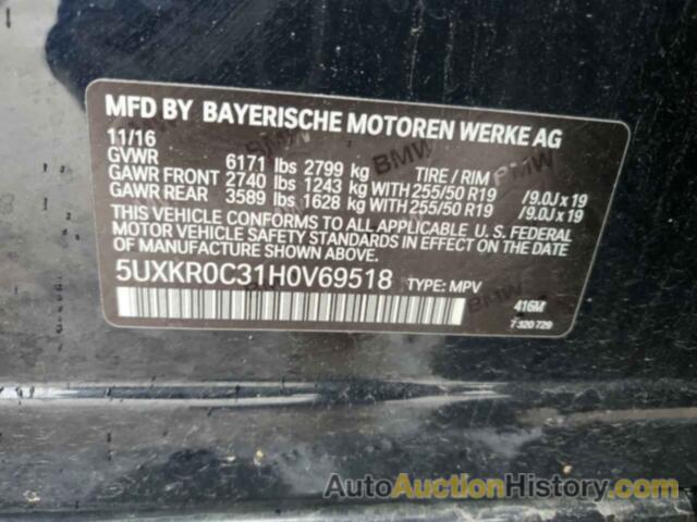 BMW X5 XDRIVE35I, 5UXKR0C31H0V69518