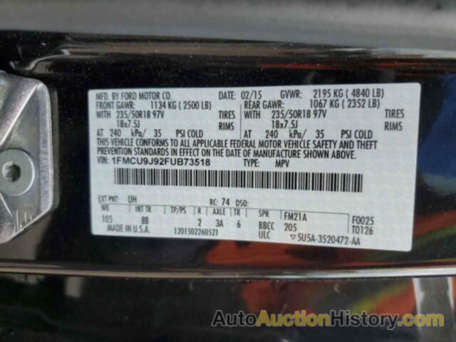 FORD ESCAPE TITANIUM, 1FMCU9J92FUB73518