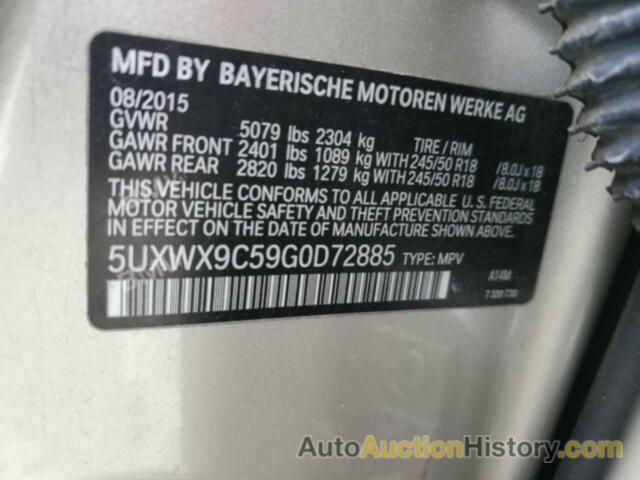 BMW X3 XDRIVE28I, 5UXWX9C59G0D72885