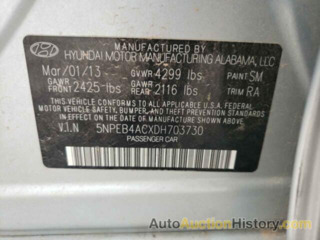 HYUNDAI SONATA GLS, 5NPEB4ACXDH703730