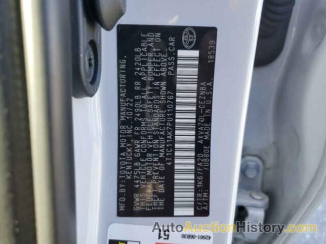 TOYOTA CAMRY LE, 4T1C11AK7PU110767