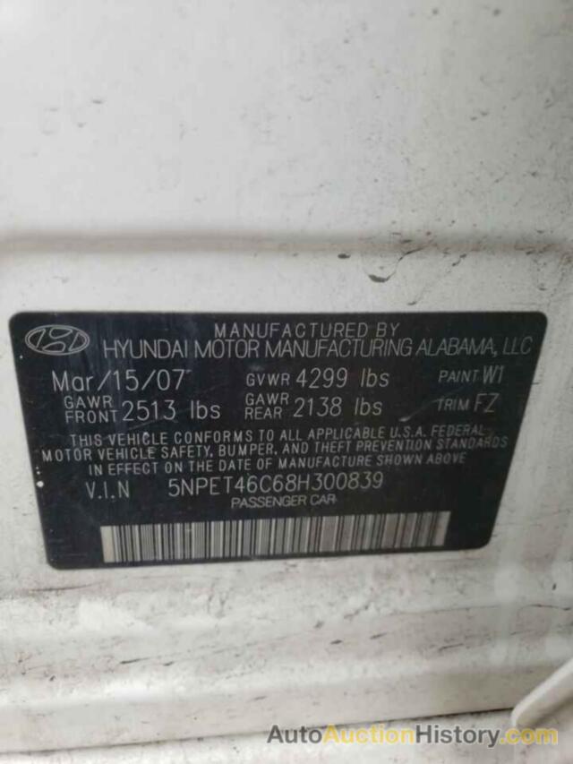 HYUNDAI SONATA GLS, 5NPET46C68H300839