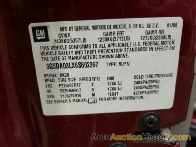 BUICK RENDEZVOUS CX, 3G5DA03LX6S602367