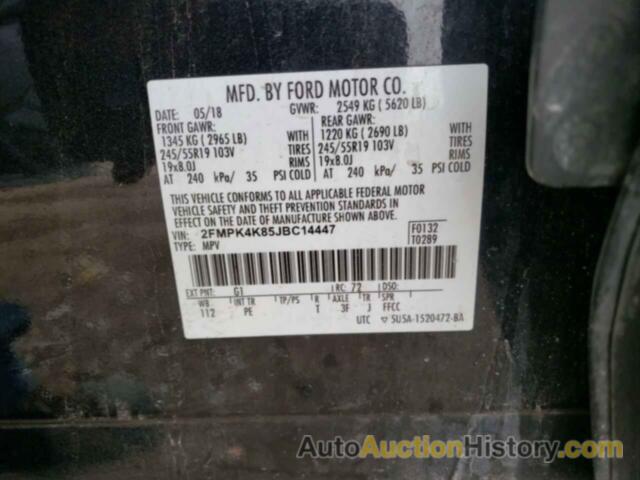 FORD EDGE TITANIUM, 2FMPK4K85JBC14447