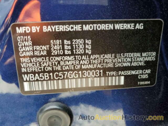 BMW 5 SERIES I, WBA5B1C57GG130031