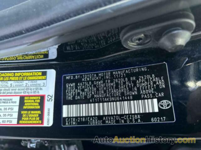 TOYOTA CAMRY SE, 4T1T11AK9NU641448