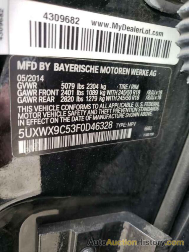 BMW X3 XDRIVE28I, 5UXWX9C53F0D46328