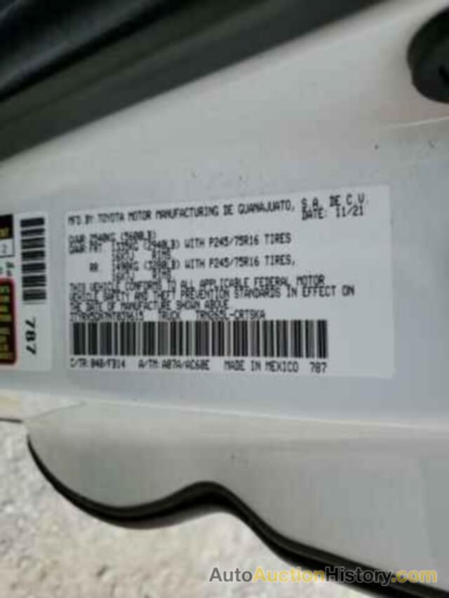 TOYOTA TACOMA ACCESS CAB, 3TYRX5GN7NT039615