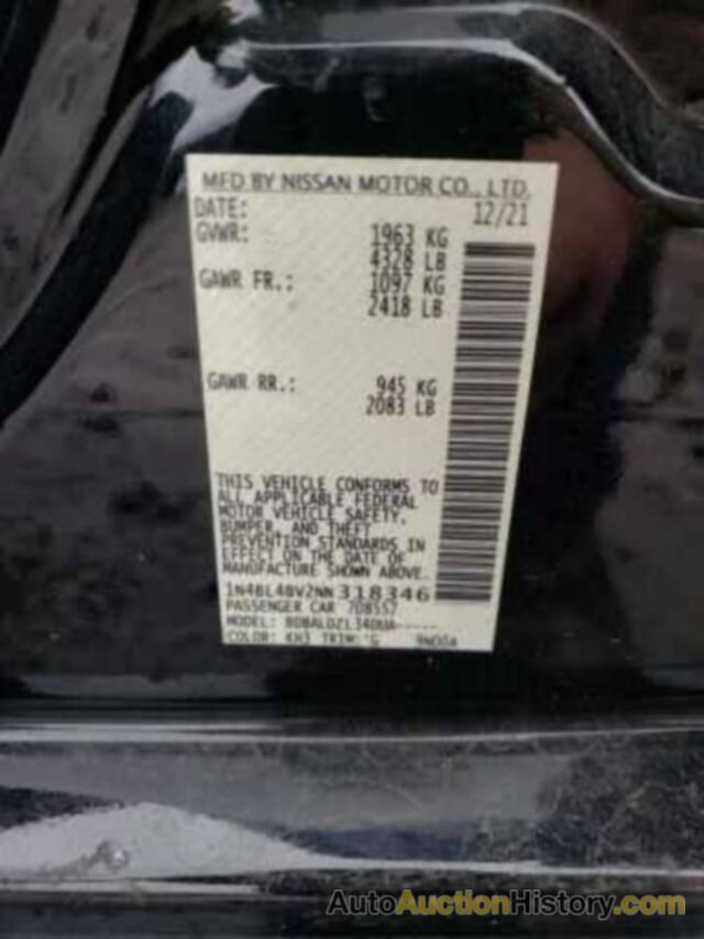 NISSAN ALTIMA S, 1N4BL4BV2NN318346