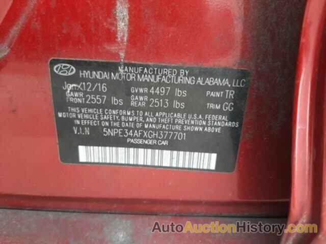 HYUNDAI SONATA SPORT, 5NPE34AFXGH377701