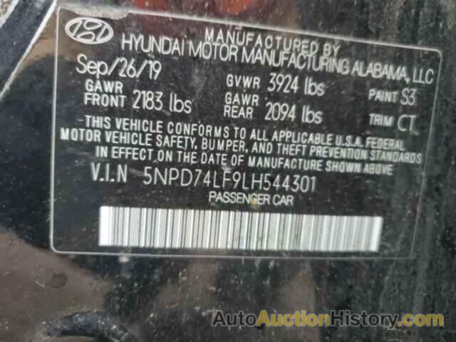 HYUNDAI ELANTRA SE, 5NPD74LF9LH544301