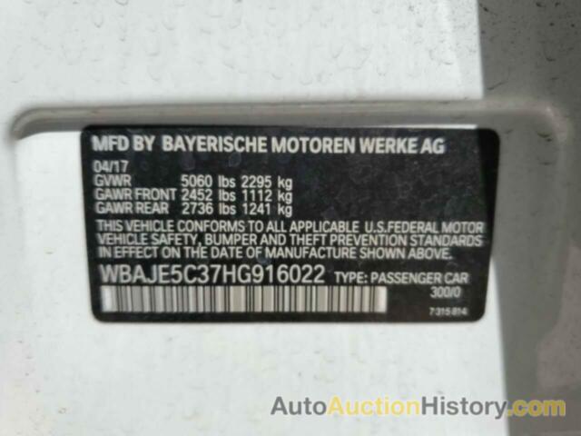 BMW 5 SERIES I, WBAJE5C37HG916022