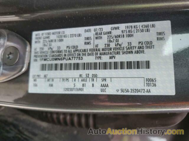 FORD ESCAPE ST ST LINE, 1FMCU0MN6PUA77753