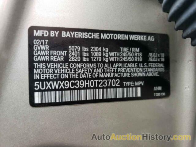 BMW X3 XDRIVE28I, 5UXWX9C39H0T23702