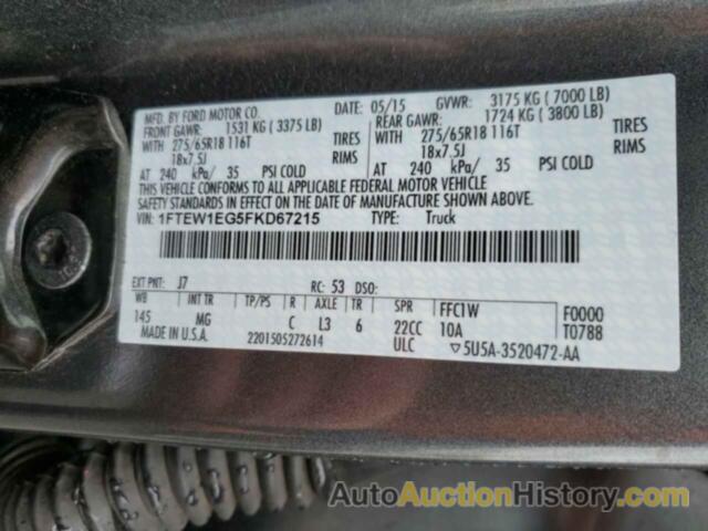 FORD F-150 SUPERCREW, 1FTEW1EG5FKD67215