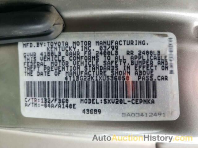 TOYOTA CAMRY CE, 4T1BG22K1XU536050