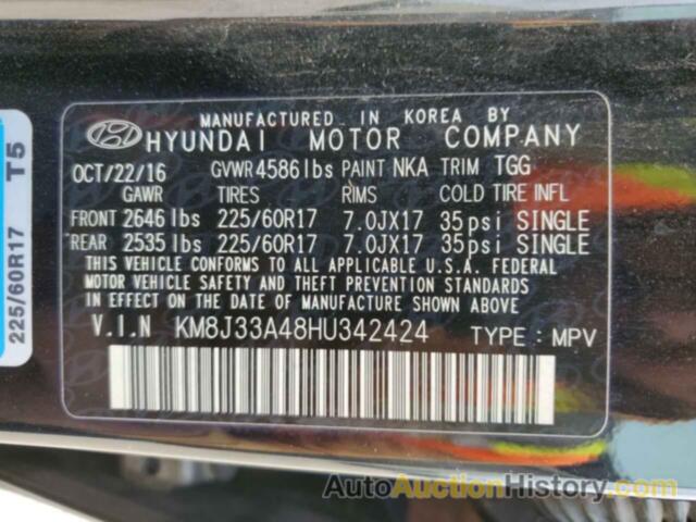 HYUNDAI TUCSON LIMITED, KM8J33A48HU342424