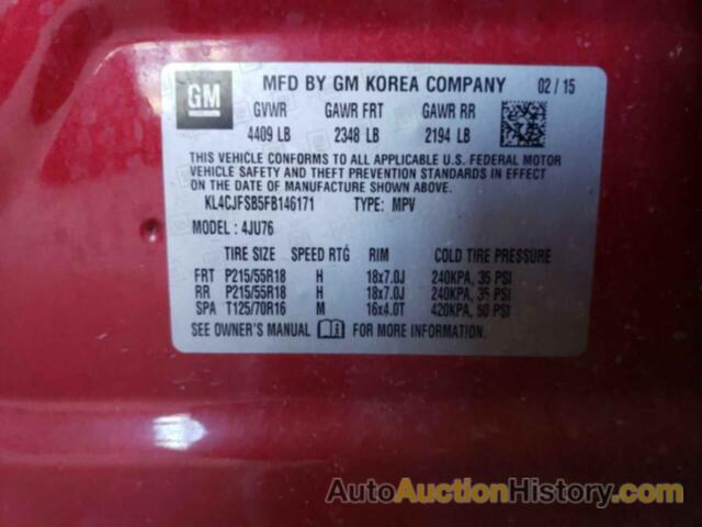 BUICK ENCORE CONVENIENCE, KL4CJFSB5FB146171